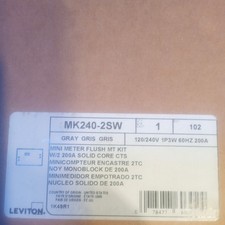 Leviton MK240-2SW 200-Amp Mini Meter Flush Kit w/ 2 Solid CT's Indoor Enclosure