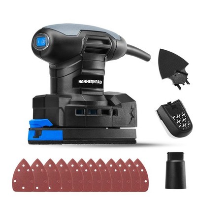 Hammerhead 1.4-Amp Multi-Function Detail Sander with 12pcs 0.2175 liters 