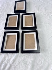 Set Of 5 Black And White Picture Frames. Vertical  Horizontal Layout. Shadowbox