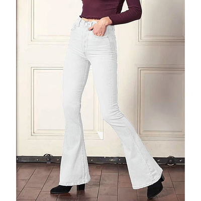 #ad #ad Boyish White High Rise Flare Jeans Size 27 Bell Bottom Flared High Waisted $10.50