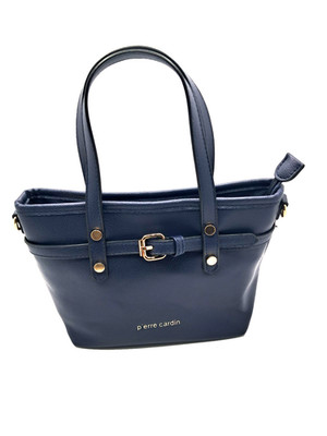 Pierre Cardin Damen Tasche Kunstleder Navy Blau Klein mit Schultergurt