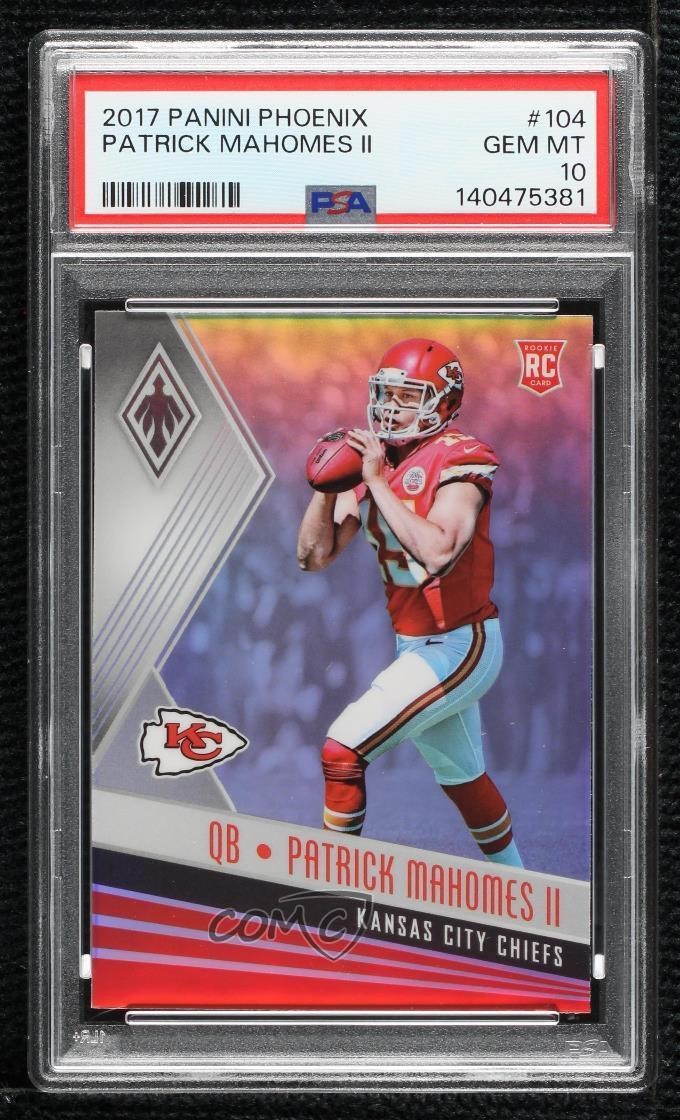 2017 Panini Phoenix Rookies Patrick Mahomes II #104 PSA 10 GEM MT Rookie RC