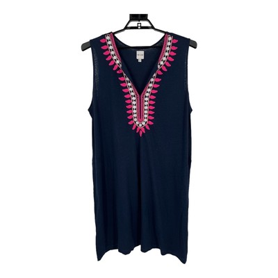 Nic + Zoe dress Summer Retreat sleeveless blue 2X
