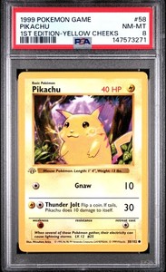 Yellow Cheek Pikachu 1st Edition | eBay