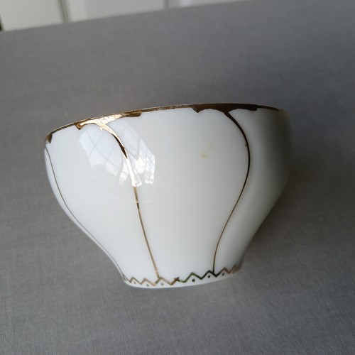 Inarco INA5 set of teacup & snack plate replacement porcelain china gold - Picture 9 of 18