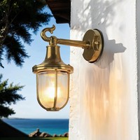 Wandleuchte Messing IP64 Wetterfest Thisseas Rustikale AußEn Lampe Haus Hof