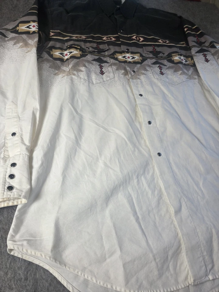 Vtg Cumberland Outfitters Shirt Mens XL Western Pearl Snap Cowboy Aztec  - Image 2 of 4