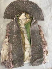 19th Century Spanish Matadors Cape Silk Silver Embroidered Shawl