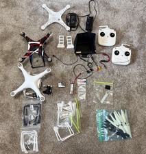 2 DJI Phantom 2 Drones, White and Black/Red - PARTS ONLY + GoPro HERO 3