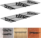 2PCS 2x6FT Garage Wall Shelving 72"*24" Heavy Duty Wall Mounted Shelving