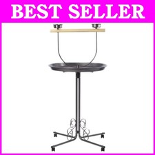 Medium Bird Perch - Stainless Steel Cups