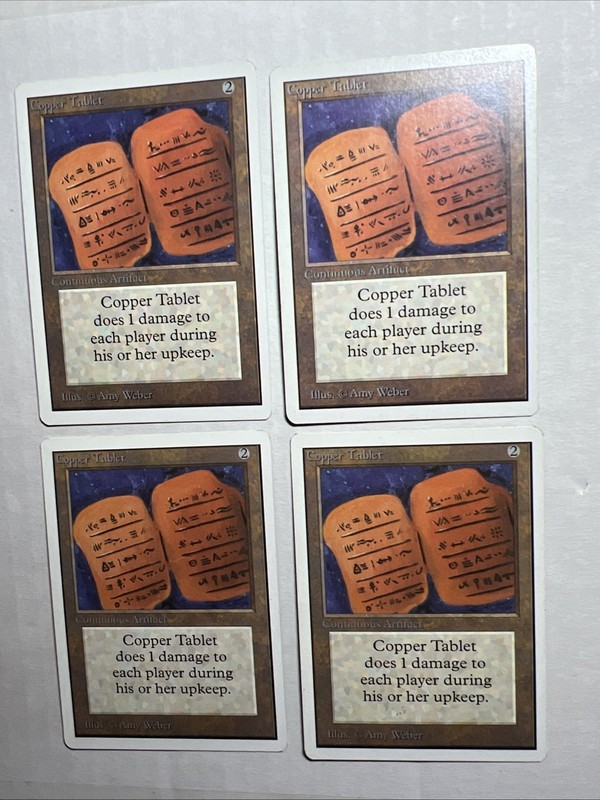 MTG Unlimited Copper Tablet Playset (total of 4)  LP  1993