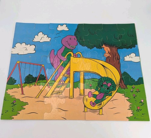 Vintage 1993 Barney & Baby Bop Playground Puzzle Milton Bradley 35 Pieces 4360-3 - Picture 3 of 5