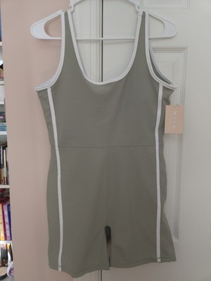 [NEW W TAGS] WILO The Label Sage Green Short Ribbed Romper, Size Large