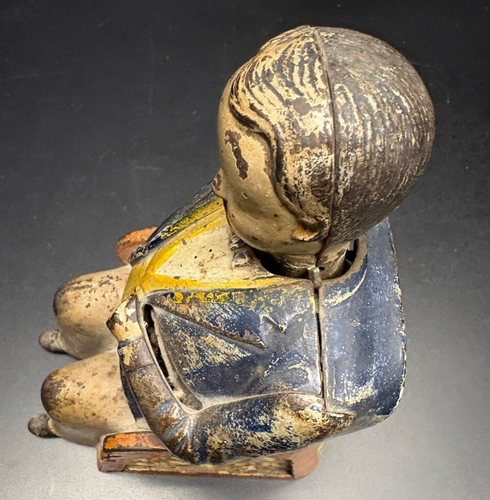 Antique (1875) TAMMANY Mechanical Bank J.E. Stevens Great Patina- Missing Arm - Picture 4 of 7