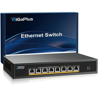 Ethernet Switch 8 Ports 5Gb Unmanaged 5Gbe NAS PC Router Rackmount