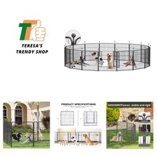 Dog Playpen,32/40/45 Inch Height in Heavy Duty, Folding Indoor Outdoor Anti-R...