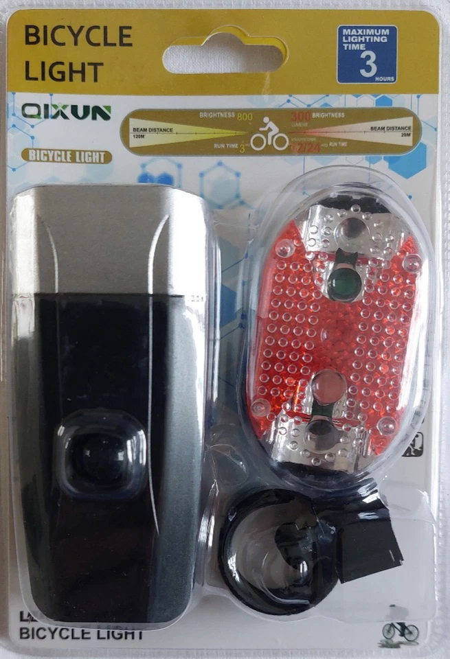 Fahrradbeleuchtung Batterie LED-Beleuchtungs-Set Fahrradlicht Vorder- Rücklicht - Bild 4 von 4