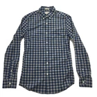 J Crew Blue Checker Long Sleeve Cotton Button Up Shirt Size XS Slim
