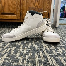 On The Roger Mid Top Leather Sneakers White/G...