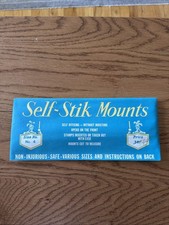 Vintage 1960s Hygrade Self Stick Stamp Mounts. Sealed Package, NOS, Size 4. Nice