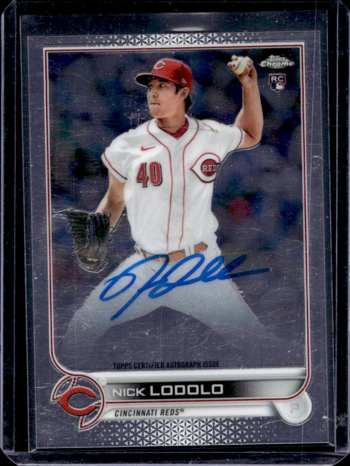 2022 Topps Chrome Nick Lodolo Auto RC #RA-NL Reds Rookie