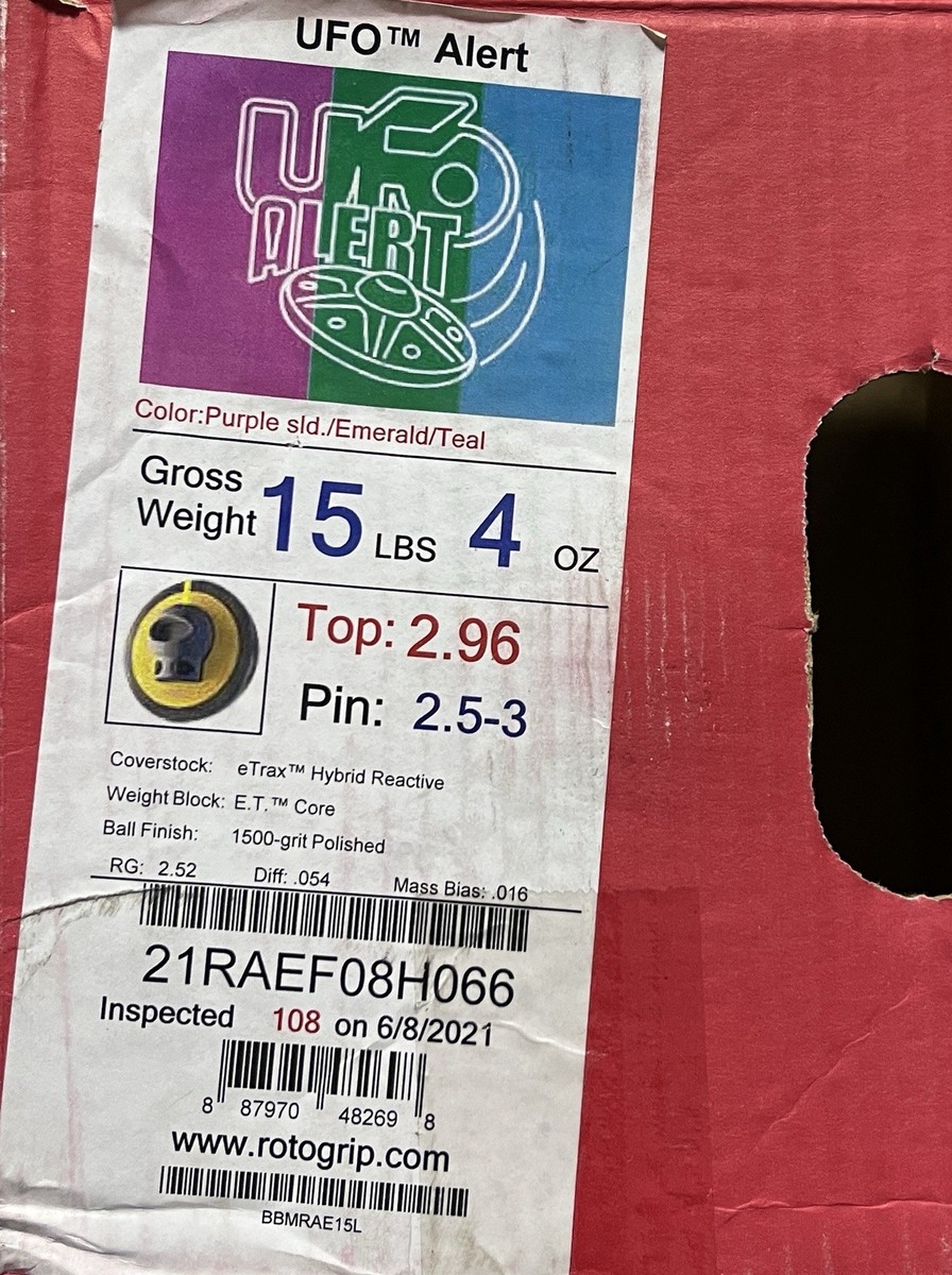 Roto Grip UFO Alert 15 lb Bowling Ball New in Original Box