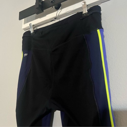 Leggings Fabletics Motion365 Trinity vita alta corsa 7/8 grandi righe nere - Foto 6 di 10