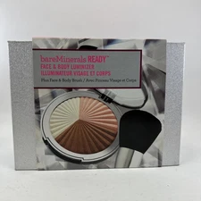 bareMinerals The Many Splendors Face & Body Luminizer Box Set W/ Brush New Rare