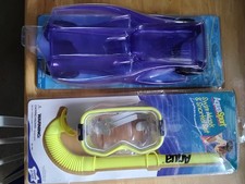 Aquasport Swim Mask  Snorkel Set  Sand n Sun Floating Fins