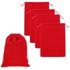 Headphone Bag, 5 Pcs 9.06x6.69 Inch Headset Carrying Pouch Red