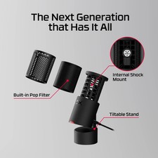 Hyperx Solocast 2   Gaming USB Condenser Mic for PC  USB-C to USB-A  Built-In
