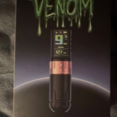 DM Tattoo Venom Wireless Tattoo Pen Machine Adjustable Black/Rose Gold w/ Cable