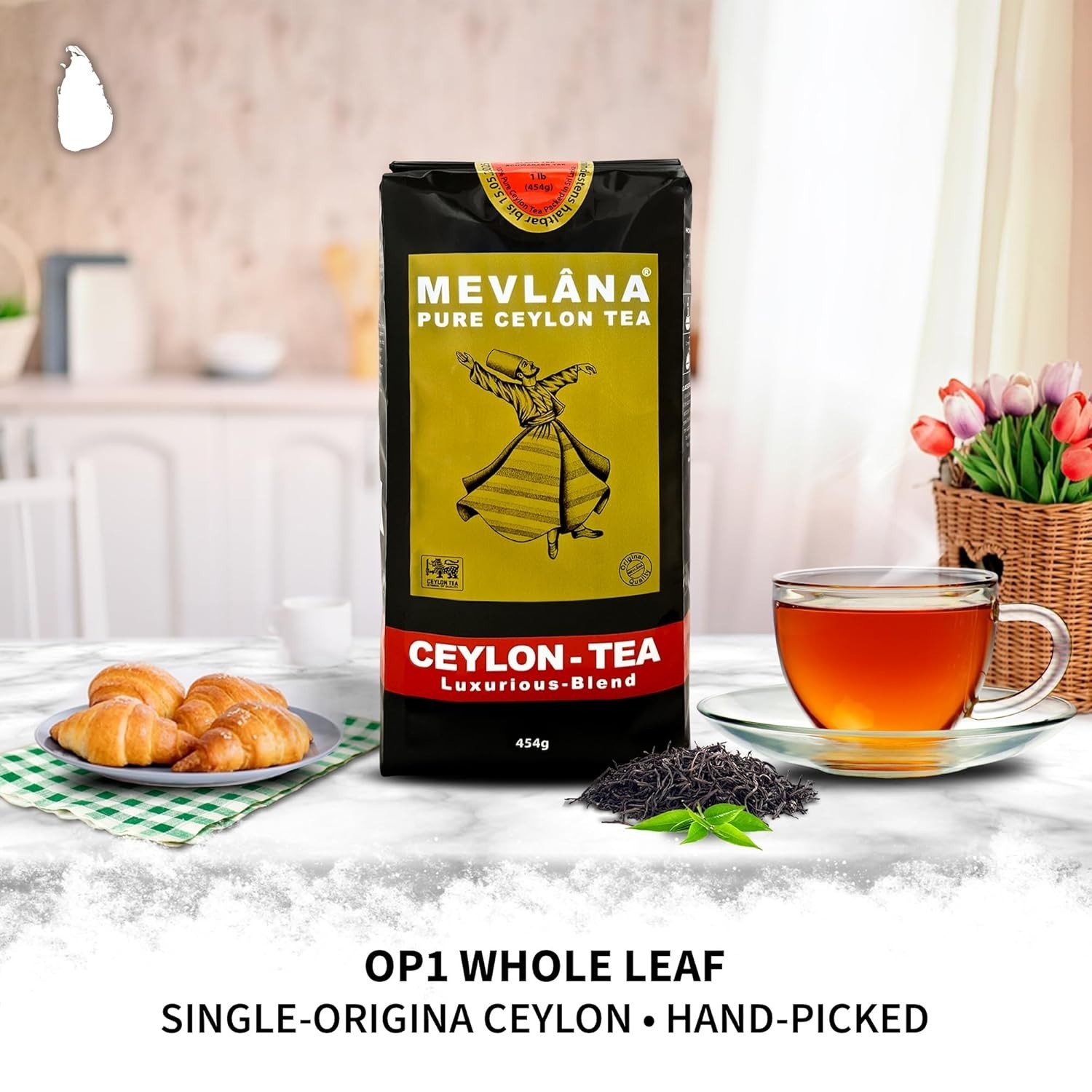 Mevlana Ceylon Tea, Loose Leaf, 1 Lbs - Best Ceylon Black Tea Leaves from Sri La