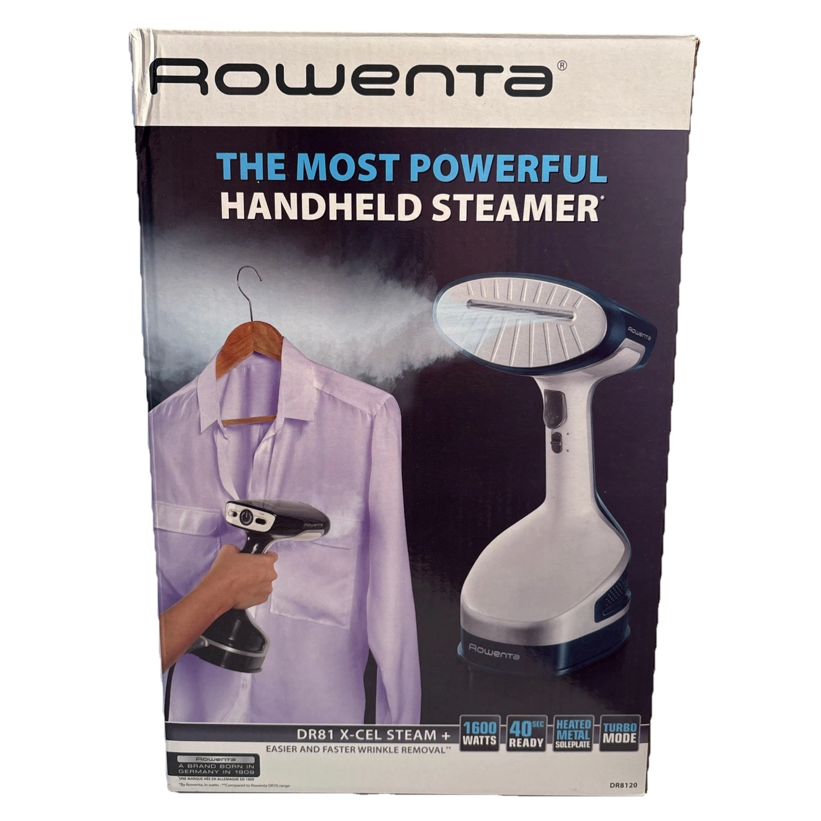 ROWENTA Garment Steamer DR81 X-Cel Steam+ 1600watts Powerful Handheld Turbo Mode