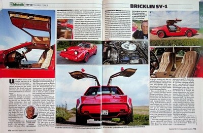 Auto Bild Klassik 09/2012 Bricklin SV-1 mit 175PS besser als...?