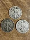 3 Walking Liberty 90% SILVER Half Dollar (1935,1940,1941) 1.085 Troy Oz SILVER