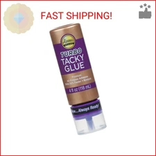 Aleene's Turbo Tacky Glue for Crafts in Always Ready Bottle, Strong Bond Adhesiv