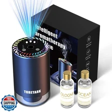 Smart Car Diffusers for Essential Oils with Starry Projection Light,3 Adjusta
