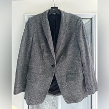 Express Black Gray Pattern Blazer MP