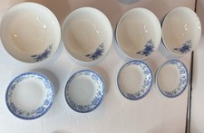 Set of 4 Chinese Porcelain Rice Bowls 4 Dipping Bowls see Description
