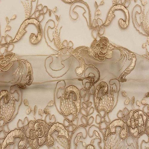 HILTON Embroidered Mesh Fabric. Lace Netting Material 54 Inch in Width | Home De - Picture 8 of 16