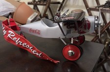 Coca Cola Advertising Plane Pedal Toy R plica 1998