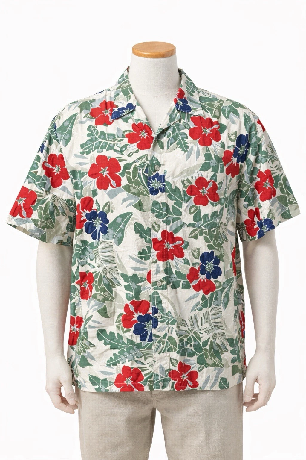 Vintage Imprints Men's Size Large 100% Rayon Short Sleeved Tropical Dress Shirt