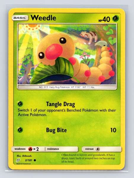 Weedle 2/181 Team Up Common NM Pokemon TCG