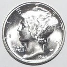 1945 Mercury Dime CHOICE BRILLIANT UNCIRCULATED (K211)