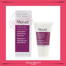 Murad AHA/BHA Exfoliating Cleanser 15ml 0.5oz X 2 Pack NEW FAST SHIP