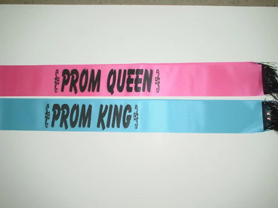 PROM KING, PROM QUEEN , PARTY BODY SASH