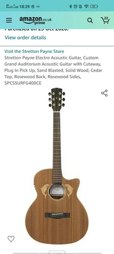 Stretton Payne Electro Acoustic Guitar (used 6months Amazon 400￡ now Ebay 319￡)