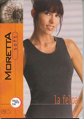 WOMEN'S WIDE SHOULDER PURE COTTON SWEATSHIRT EDGE MORETTA UNDERWEAR TANK TOP ART. 9   18